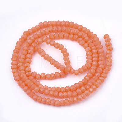 Opaque Solid Color Glass Beads Strands GLAA-S178-14A-06-1