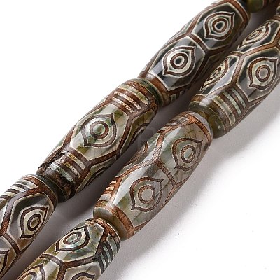 Tibetan Style dZi Beads TDZI-E004-15-1