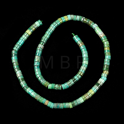 Natural Green Grass Agate Beads Strands G-I225-08-5x1.5-1