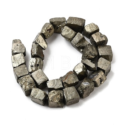 Natural Pyrite Beads Strands G-P322-20-1