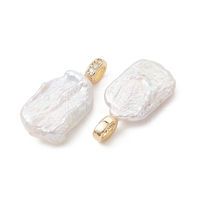 Natural Baroque Keshi Pearl Pendants PALLOY-JF05477-1