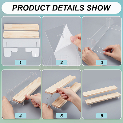 2-Tier Acrylic Model Toy Display Riser ODIS-WH0058-20-1