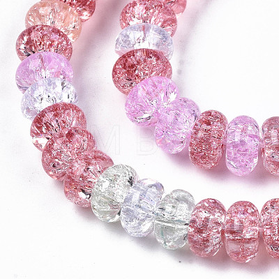 Transparent Crackle Glass Beads X-GLAA-S192-003-1