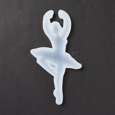 Ballet Dancer Shape Food Grade Silhouette Silicone Lollipop Molds DIY-D069-07-1