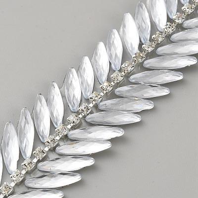 Glass Rhinestone Chains OCOR-CP0001-36-1