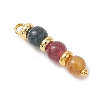 Dyed Natural Green Jade Imitation Tourmaline Pendants PALLOY-JF05067-1