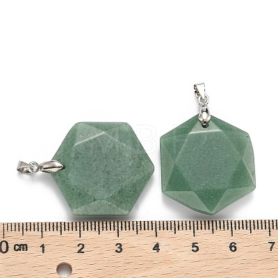 Natural Green Aventurine Pendants G-E487-95E-1