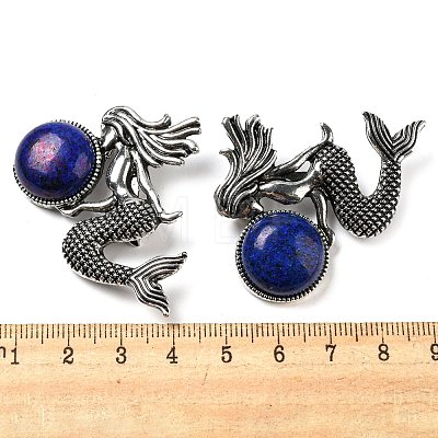 Dual-use Items Alloy Mermaid Brooch JEWB-C026-02B-AS-1