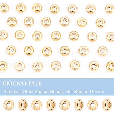 Unicraftale 100Pcs 304 Stainless Steel Spacer Beads STAS-UN0044-36-1