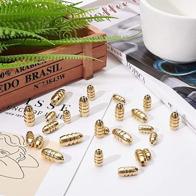 Brass Grooved Bullet Shape Weights Fishing Sinkers KK-FH0001-40G-1