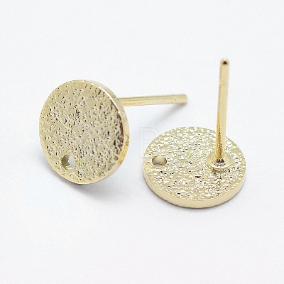 Brass Stud Earring Findings X-KK-F728-22G-NF-1