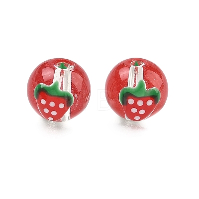 Transparent Glass Enamel Beads GLAA-P078-01A-03-1