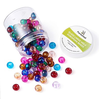 Glass European Beads GLAA-TA0001-01-1
