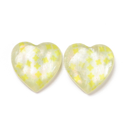 Printed Opaque Resin Cabochons FIND-E020-09A-03-1