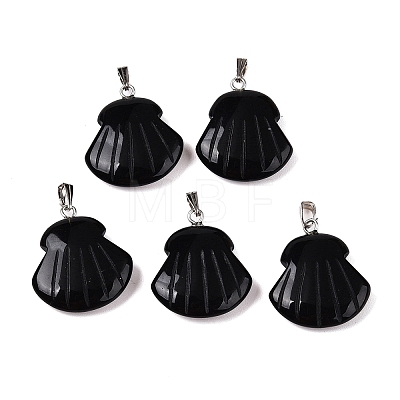 Natural Obsidian Pendants G-T138-208A-1