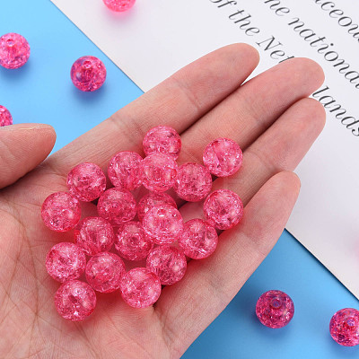 Transparent Crackle Acrylic Beads MACR-S373-66A-N09-1