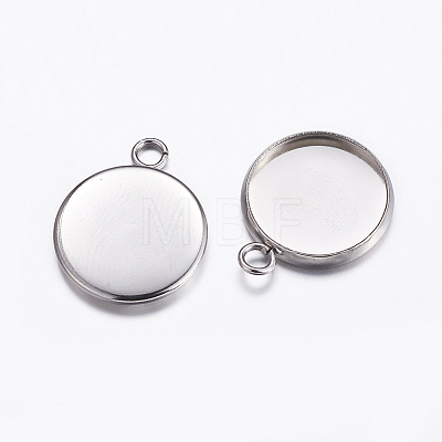 Non-Tarnish 304 Stainless Steel Pendant Cabochon Settings LS-X-STAS-K146-054-14mm-1