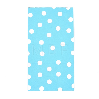 Polka Dot Pattern Eco-Friendly Kraft Paper Bags AJEW-M207-A02-09-1