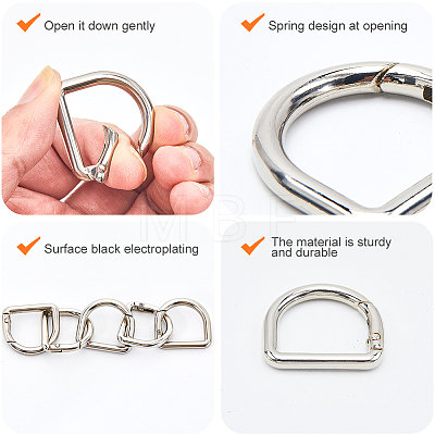 12Pcs Alloy Spring Gate Rings FIND-GF0007-10C-1
