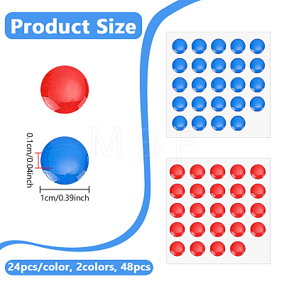 48Pcs 2 Colors PVC Hot & Cold Water Marking for Faucet FIND-NB0007-36-1