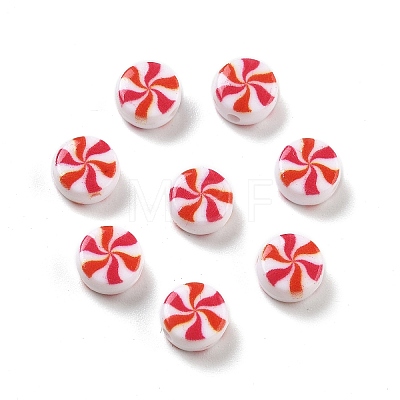 Two Tone Opaque Acrylic Beads OACR-D282-04A-1