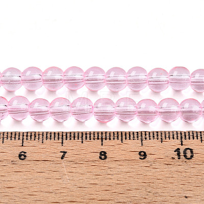 Baking Paint Transparent Glass Beads Strands DGLA-N006-6mm-01-1