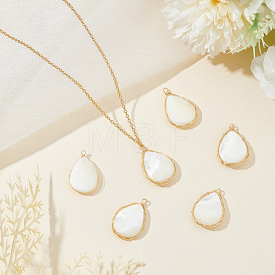 ARRICRAFT 6Pcs Natural White Shell Pendants KK-AR0003-45-1