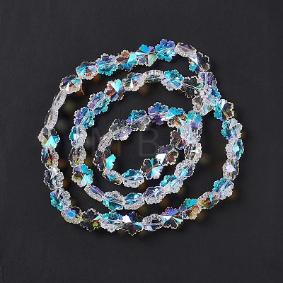 Faceted Glass Beads Strands EGLA-E030-01A-1