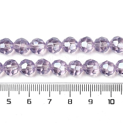 Electroplate Glass Beads Strands EGLA-Q129-01B-1