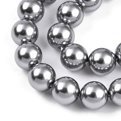 Baking Painted Pearlized Glass Pearl Bead Strands HY-N002-6mm-A01-1