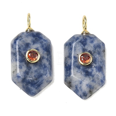 Natural Blue Spot Jasper Pendants KK-CBAF9BC-20G-04-1