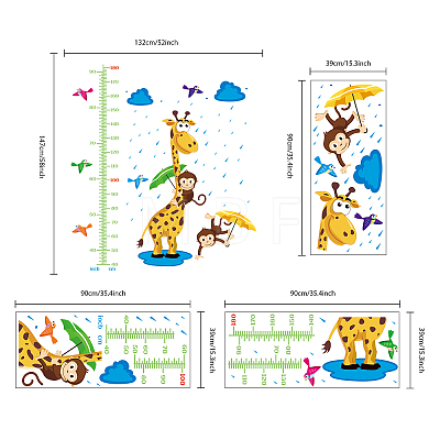 PVC Height Growth Chart Wall Sticker DIY-WH0232-033-1