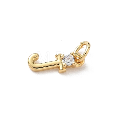 Brass Pave Clear Cubic Zirconia Charms KK-A273-01G-J-1