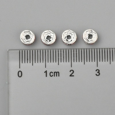 Brass Rhinestone Spacer Beads RB-A014-Z6mm-27S-1