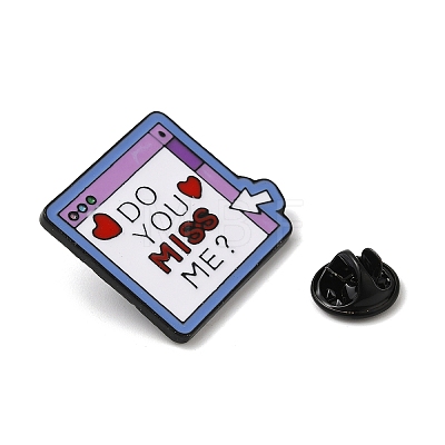 Valentine's Day Word Do You Miss Me & Heart Enamel Pins JEWB-G032-03A-1