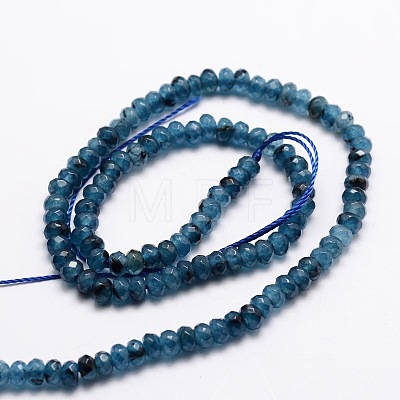 Dyed Natural Malaysia Jade Rondelle Beads Strands G-E316-2x4mm-19-1