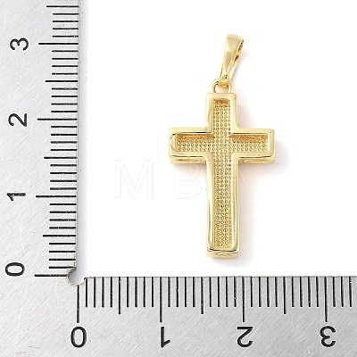 Brass Pave Natural White Shell Pendants KK-S522-01A-G-1