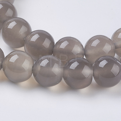 Natural Agate Beads Strands X-G-G583-8mm-08-1