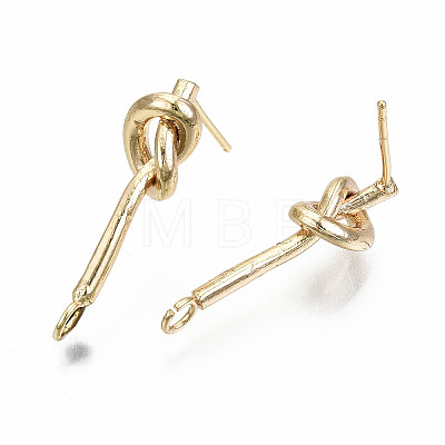 Brass Stud Earring Findings X-KK-S360-009-NF-1