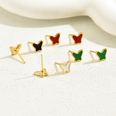 4 Pairs 4 Colors Butterfly Earrings Set for Women EF2520-1