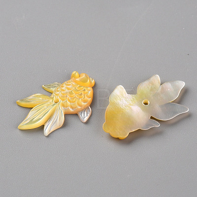 Natural Yellow Shell Beads SSHEL-Q311-001-1