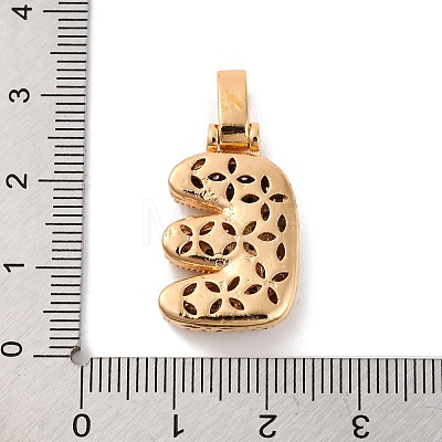 Brass Micro Pave Cubic Zirconia Pendants KK-C076-29E-G01-1