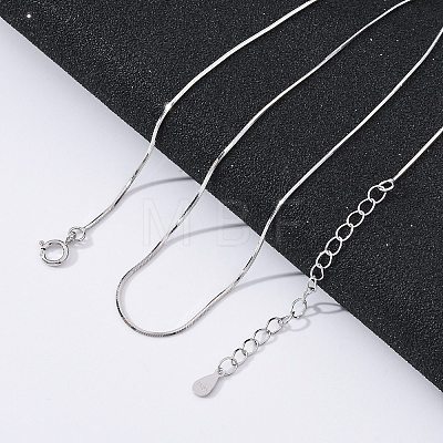 Anti-Tarnish 925 Sterling Silve Snake Chain Necklaces HT0674-2-1