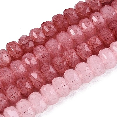 Imitation Jade Crackle Glass Beads Strands GLAA-N068-01A-A04-1
