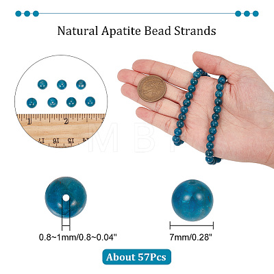  1 Strand Natural Apatite Beads Strands G-NB0004-74-1
