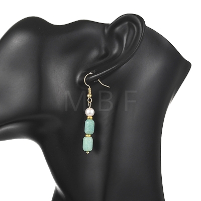 Gemstone Dangle Earrings for Women EJEW-JE07211-1