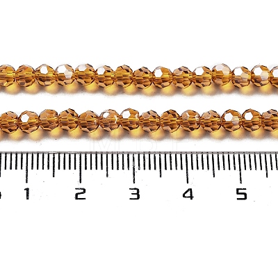 Electroplate Transparent Glass Beads Strands EGLA-A035-T4mm-A04-1