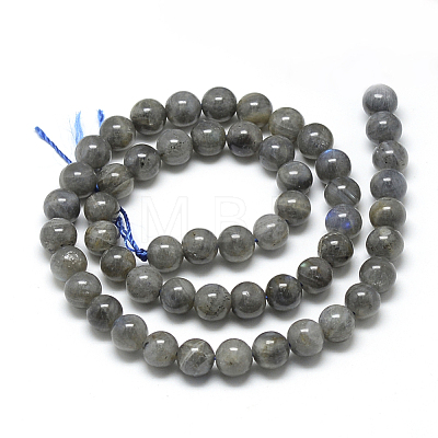 Natural Labradorite Beads Strands X-G-R446-8mm-14-1