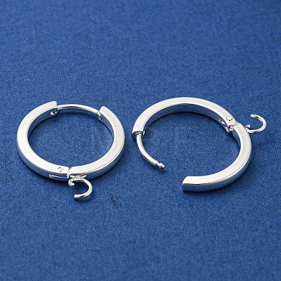 201 Stainless Steel Huggie Hoop Earrings Findings STAS-A167-01D-S-1