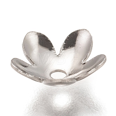 5-Petal 304 Stainless Steel Bead Caps X-STAS-I176-11P-A-1